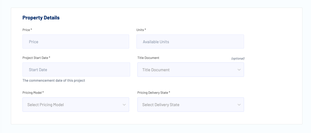 Add Property Details